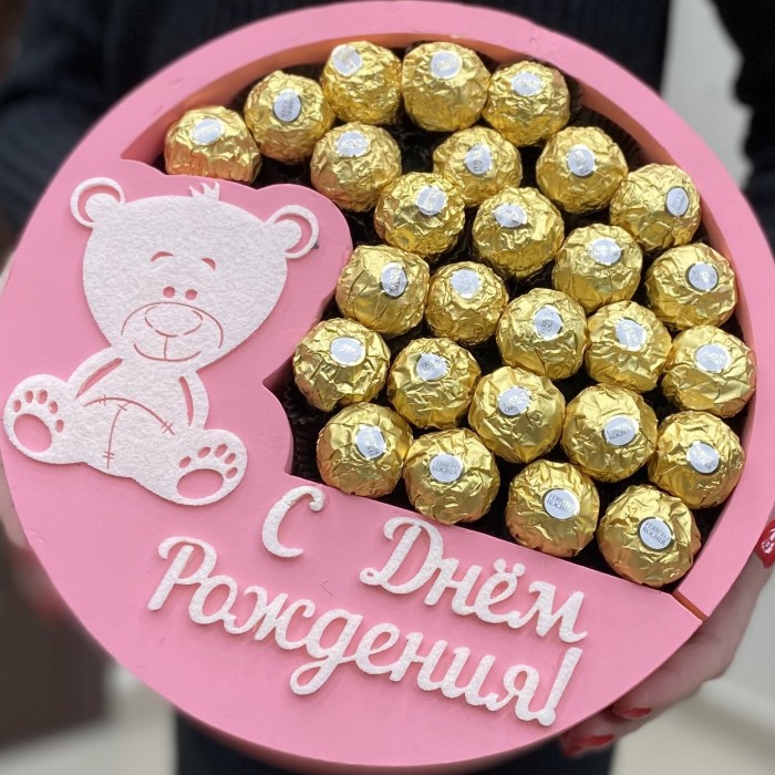 Композиция из конфет С Днем Рождения